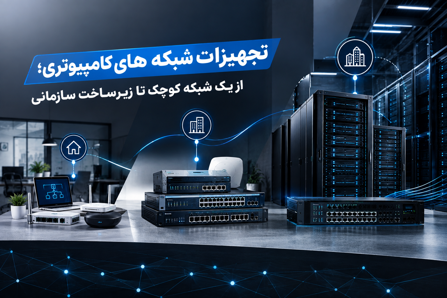تجهیزات شبکه های کامپیوتری؛ از یک شبکه کوچک تا زیرساخت سازمانی