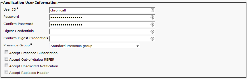 Configuring Cisco Unified Application User 3